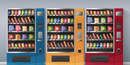 Various types of vending machines